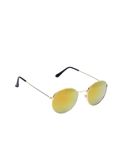 

Swiss Design Unisex UV-Protected Round Sunglasses SWDGSGLS45981974, Gold