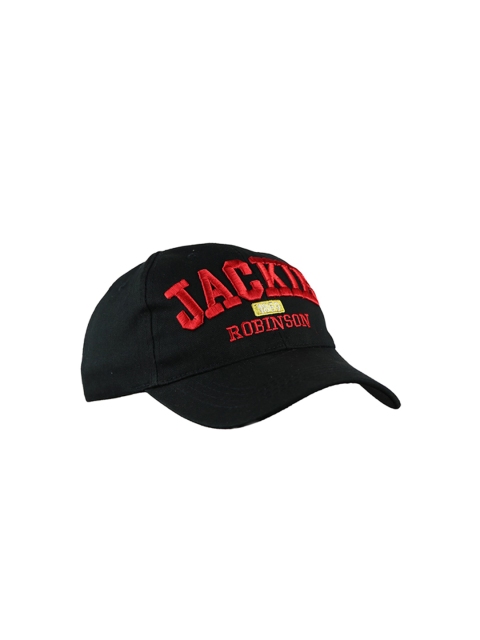 

iSWEVEN Unisex Black & Red Embroidered Adjustable Snapback Cap