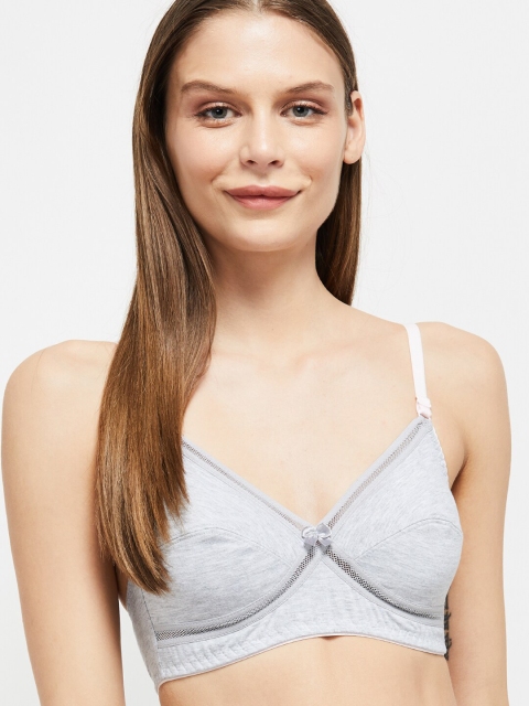 

max Grey Melange Solid Lightly Padded Non-Wired Everyday Bra WIN20SCB05