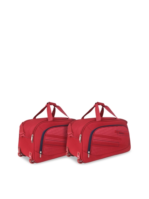 

Priority ARC Set of 2 Red Polyester 2 Wheel Duffle Bag(20",22" Inches)
