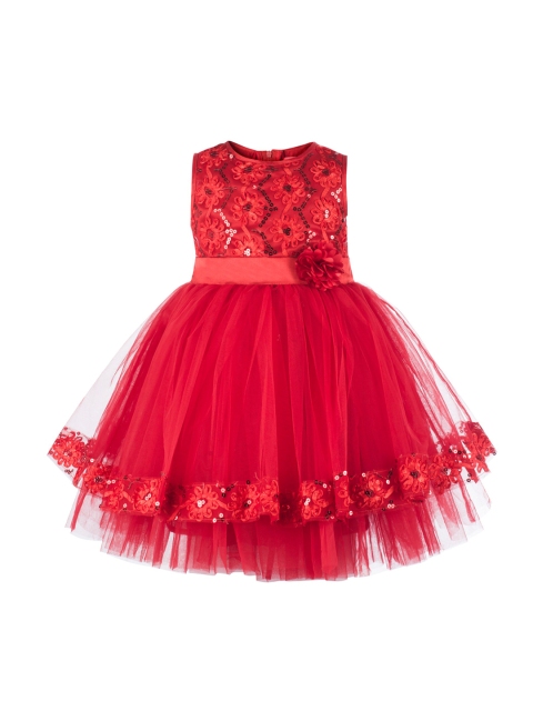 

Toy Balloon kids Girls Red Embellished Fit and Flare Dress
