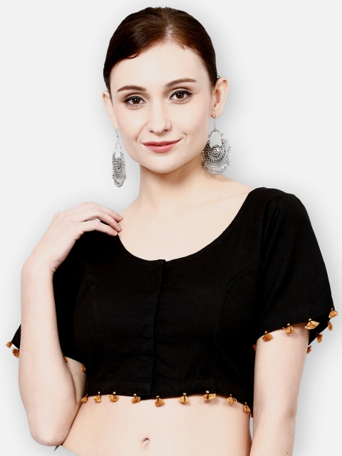 

Molcha Women Black Solid Non-Padded Blouse