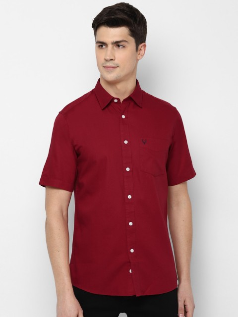 

Allen Solly Men Maroon Slim Fit Solid Casual Shirt