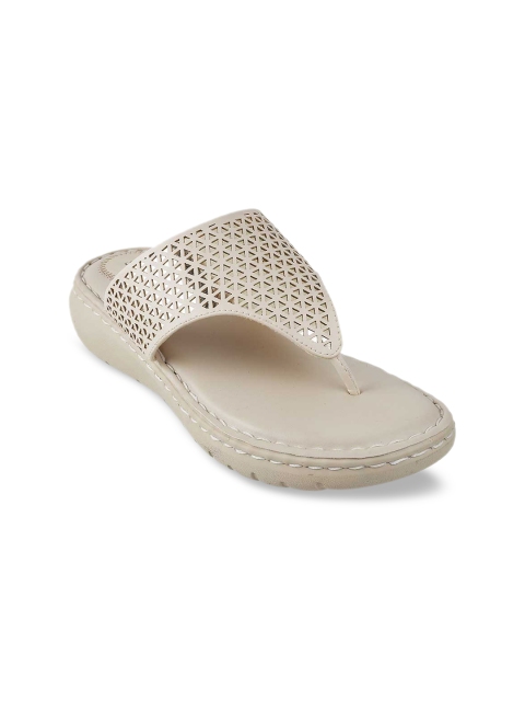 

SOLE HEAD Women Beige Textured Sandals