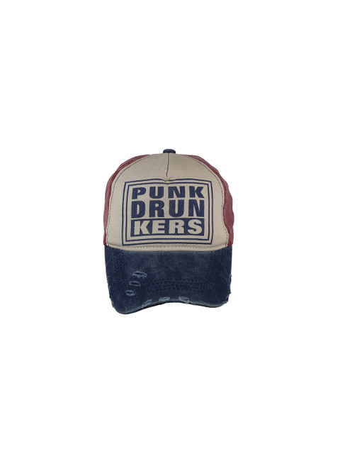 

iSWEVEN Unisex Beige & Maroon Printed Adjustable Snapback Cap
