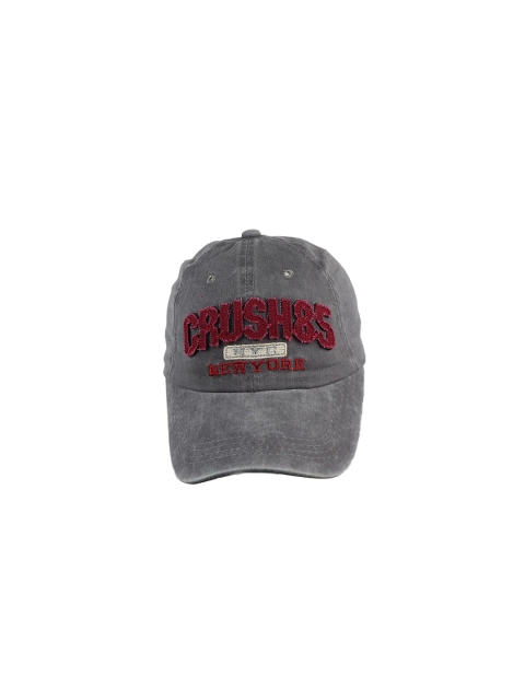 

iSWEVEN Unisex Grey & Maroon Printed Snapback Cap