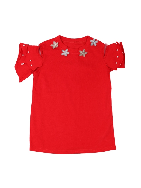 

DOROKIDS Girls Red Solid A-Line Top