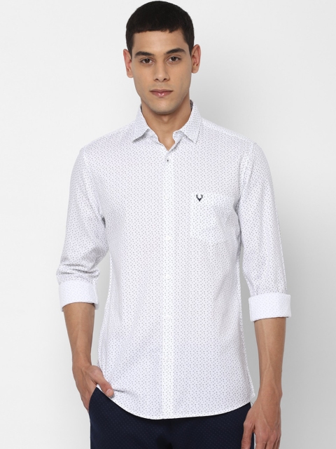 

Allen Solly Men White Slim Fit Printed Casual Shirt