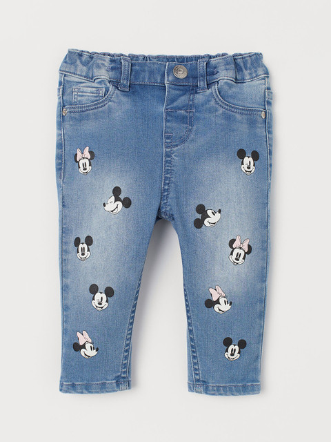 

H&M Boys Blue Mickey Mouse Patterned Jeans