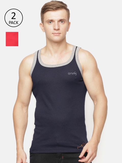 

one8 by Virat Kohli Men Pack Of 2 Solid Innerwear Vests FP06-PO2, Charcoal