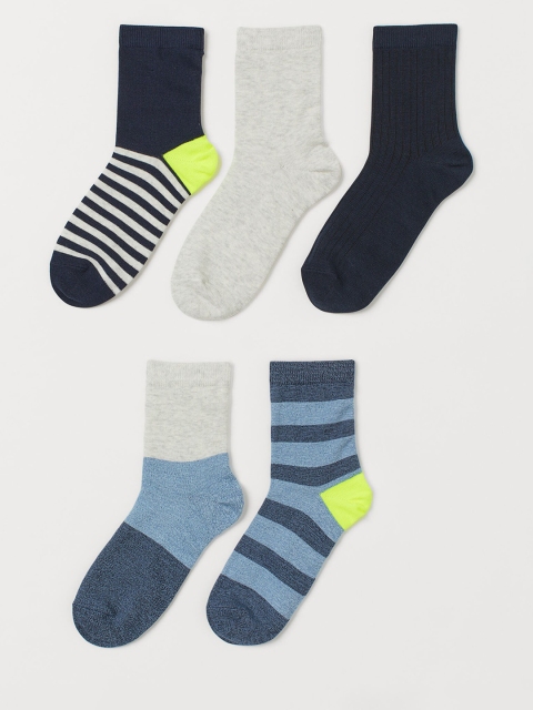 

H&M Boys 5-Pack Socks, Blue