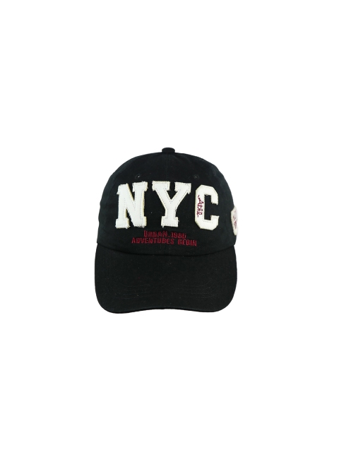 

iSWEVEN Unisex Black & White Embroidered Snapback Cap