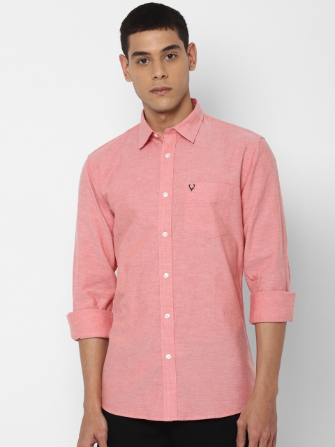 

Allen Solly Men Pink Slim Fit Solid Casual Shirt