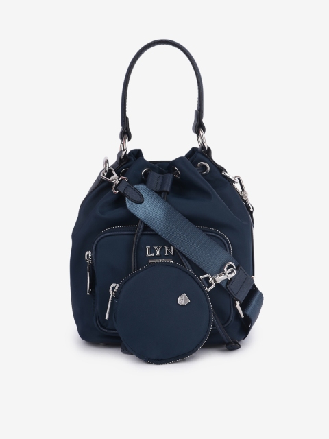 

LYN Navy Blue Solid Handheld Bag
