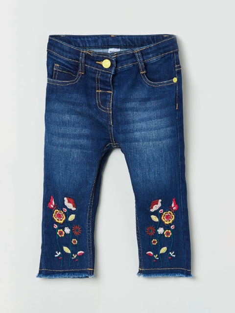 

max Girls Blue & Red Regular Fit Mid-Rise Clean Look Jeans