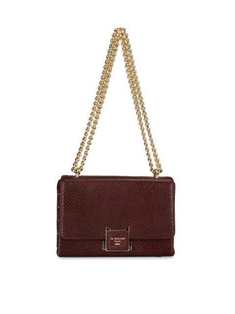 

Da Milano Maroon Textured Sling Bag