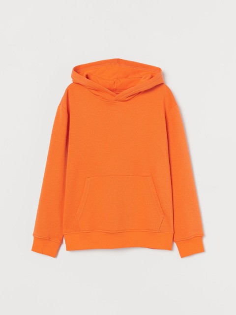 

H&M Boys Orange Solid Hooded Top