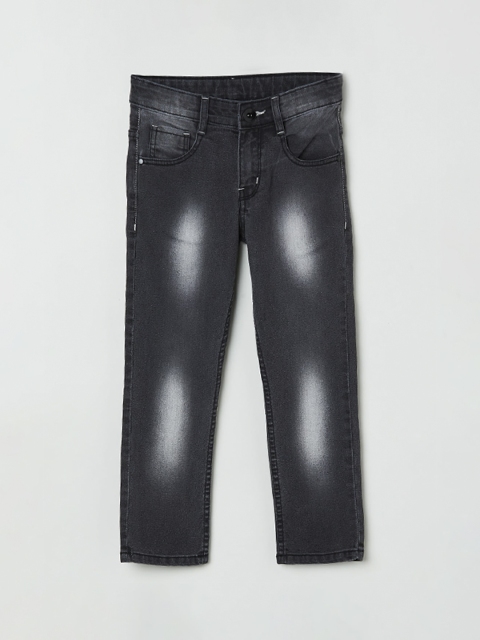 max Boys Grey Slim Fit Mid-Rise Clean Look Jeans