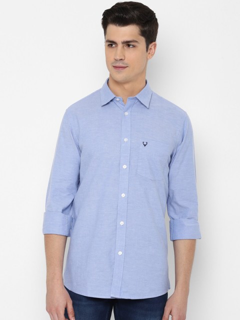 

Allen Solly Men Blue Slim Fit Solid Casual Shirt