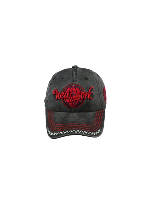 

iSWEVEN Unisex Black & Red Embroidered Baseball Cap