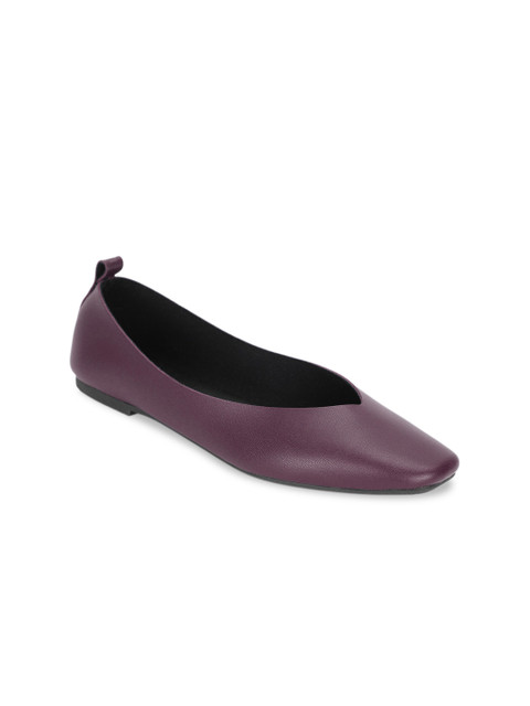 

Mode by Red Tape Women Burgundy Solid Ballerinas