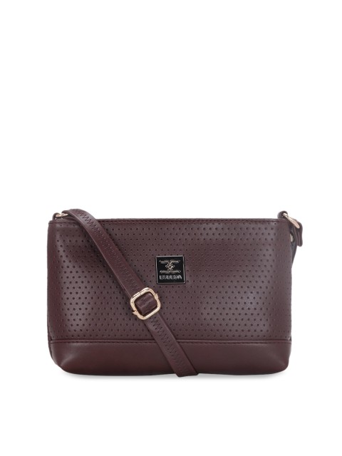 

ESBEDA Brown Textured Sling Bag