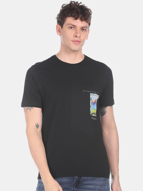 

Colt Men Black Printed Round Neck T-shirt