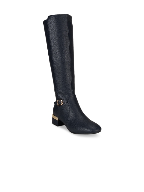 

ROSSO BRUNELLO Women Navy Blue Solid Heeled Boots