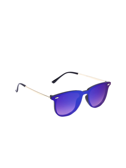 

Swiss Design Unisex UV Protected Lens Mirrored Square Sunglasses SDSG21-3089004, Blue