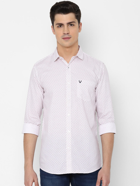 

Allen Solly Men White Slim Fit Printed Casual Shirt