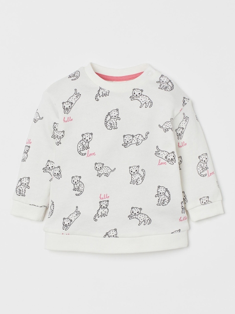 

H&M Girls White Sweatshirt