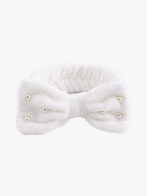 

BuckleUp Women White Embellished Hairband