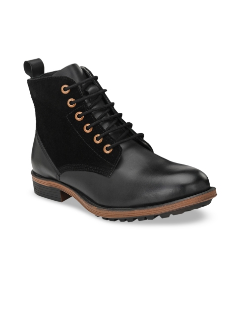 

Big Fox Men Black Solid Mid-Top Flat Boots