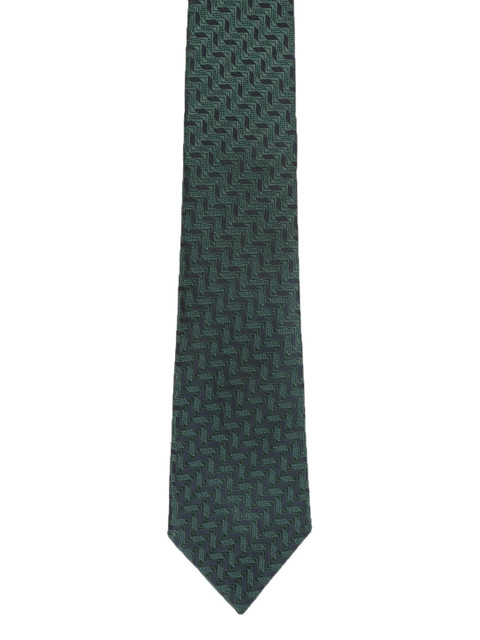 

Alvaro Castagnino Men Green & Black Printed Broad Tie