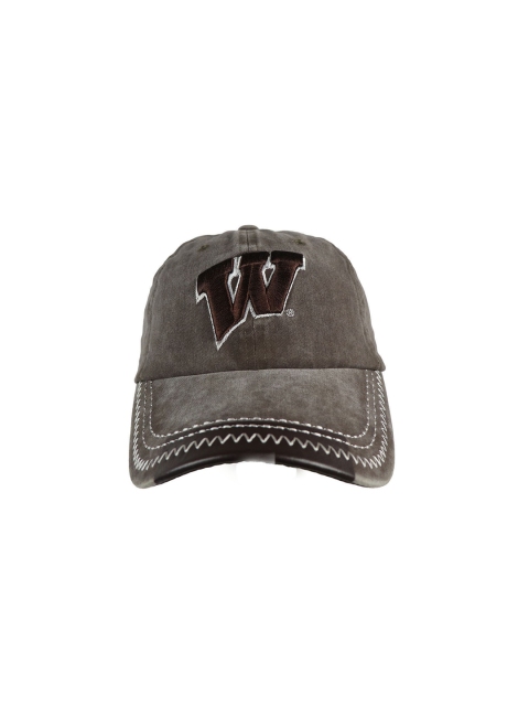 

iSWEVEN Unisex Brown Embroidered Snapback Cap