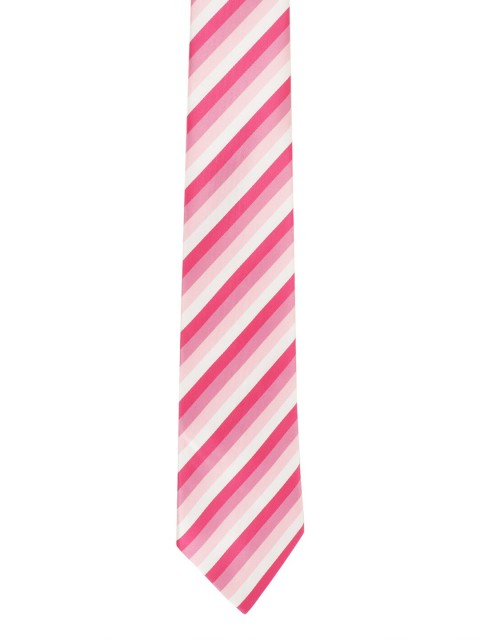 

Alvaro Castagnino Men Pink & Beige Striped Broad Tie