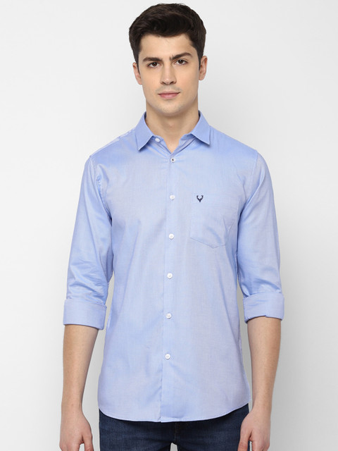 

Allen Solly Men Blue & Off-White Slim Fit Self Design Casual Shirt