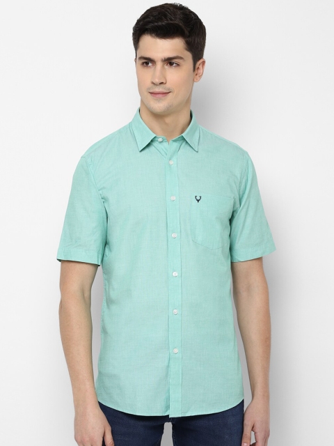 

Allen Solly Men Green Slim Fit Solid Casual Shirt