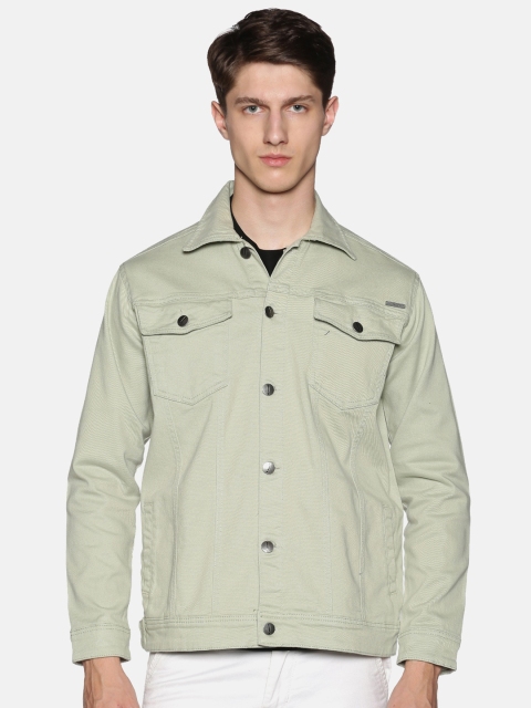 

IMPACKT Men Olive Green Solid Shacket