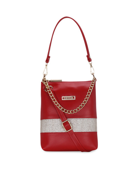 

ESBEDA Red Colourblocked Sling Bag