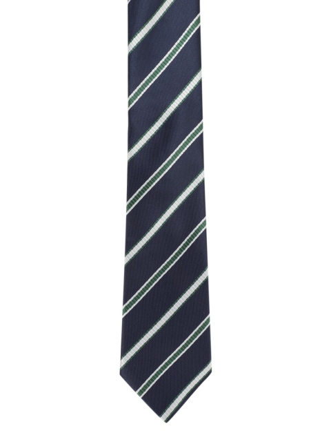 

Alvaro Castagnino Men Navy Blue & White Striped Broad Tie