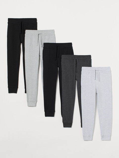 

H&M Boys Grey & Black 5-Pack Joggers