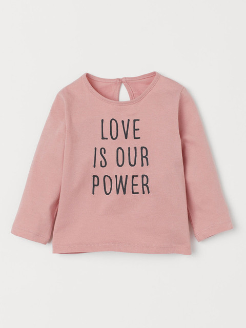 

H&M Girls Pink Printed Top