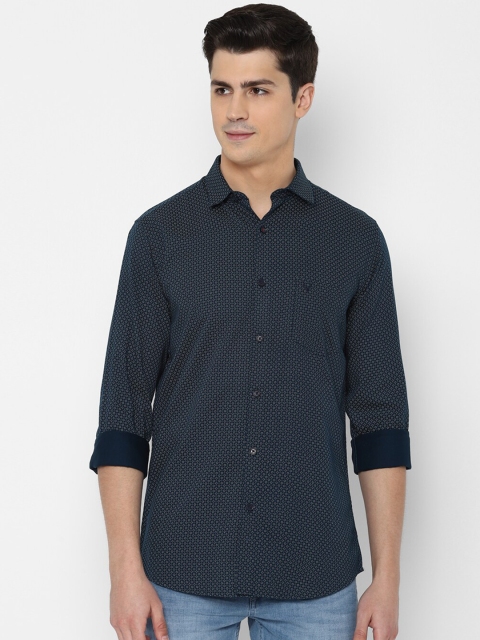 

Allen Solly Men Navy Blue Slim Fit Printed Casual Shirt