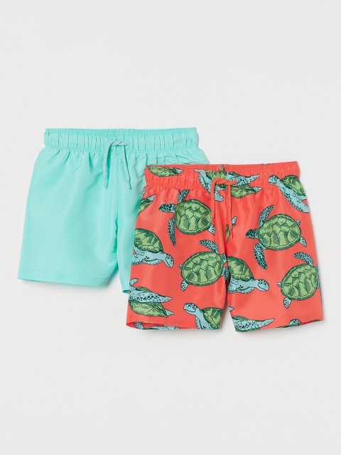 

H&M Boys 2-Pack Swim Shorts, Turquoise blue