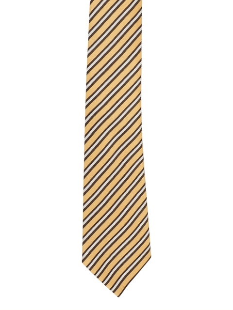 

Alvaro Castagnino Men Yellow & Brown Striped Broad Tie
