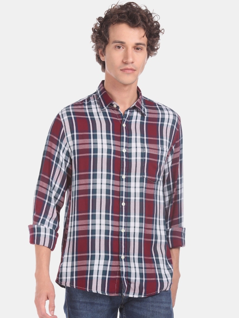 Ruggers Men Multicoloured Regular Fit Checked Casual Shirt, Multi