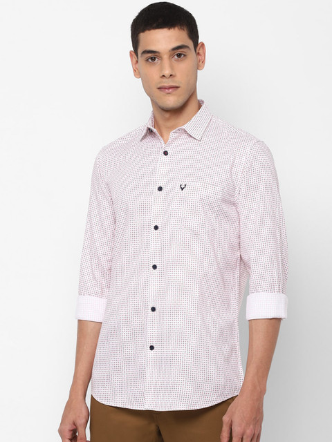 

Allen Solly Men White Slim Fit Printed Casual Shirt