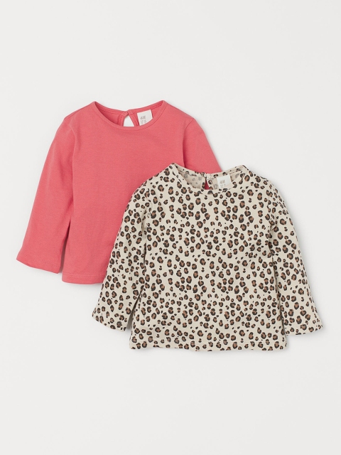 

H&M Girls 2-Pack Jersey Tops, Pink