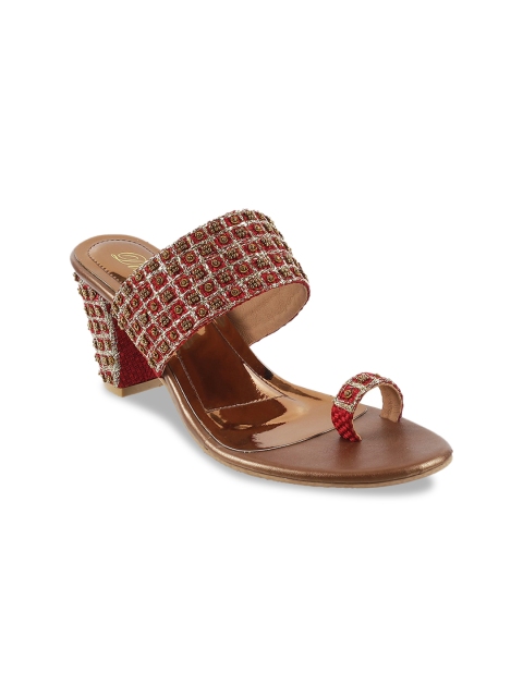 

Mochi Women Maroon Embellished Heels